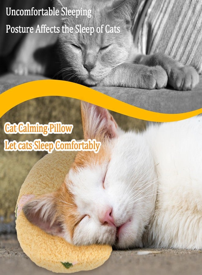 Novabright 2 Pcs Cat Calming Pillow for Indoor Pets Little Pillow for Cats Soft Fluffy Cat Dog Toy C Shaped Pet Neck Pillows Half Donut Cuddler for Kitten Puppy Guinea Pig Chinchilla Anxiety Relief - Image 5